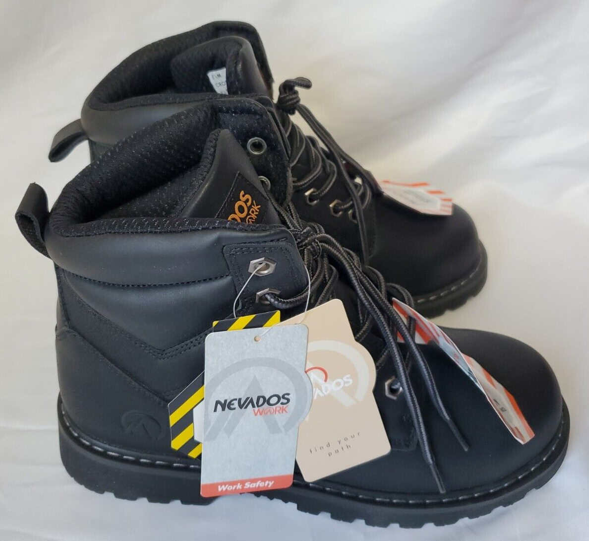 Nevados Men’s Work Boots Durable LaceUp Slip Resistant Boots Steel Toe Size 8.5 eBay