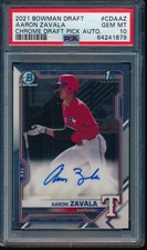 PSA 10 AARON ZAVALA AUTO 1st 2021 Bowman Chrome Draft Autograph RC GEM MINT