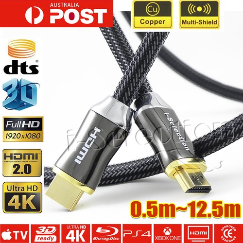 Premium 8K 4K HDMI Cable V2.1 V2.0 HD 3D High Speed Ethernet HEC ARC PS5 4 XBox - Picture 2 of 12