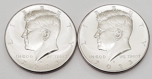 2023 P & D Kennedy Half Dollar Set (2 coins) AVE CIRCULATED **FREE SHIPPING**