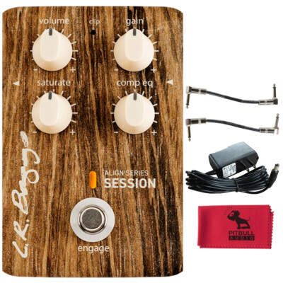 LR Baggs Align Session Acoustic Guitar Pedal w/ Power Supply, Cables & Cloth