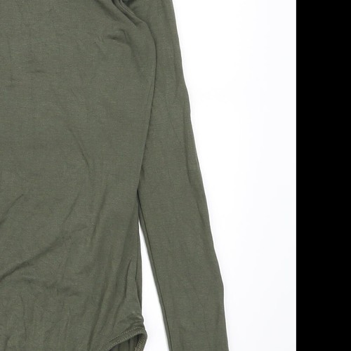 Boohoo Womens Green Viscose Blend Bodysuit One-Piece Size 6 - Picture 10 of 12