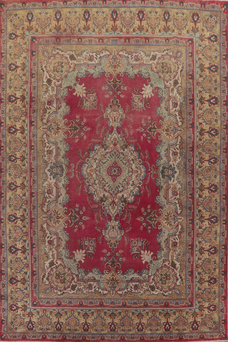 137×123 “Rose quartz”ViNTAGE TURKiSH RUG 7' x 11' - Vintage Turkish Area Rug, Beige - Seralya | Kuden
