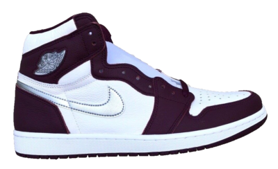Nike Air Jordan 1 Retro High OG Bordeaux Silver Shoes 555088-611