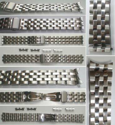KLASSISCHES EDELSTAHLARMBAND GERADER UND AUCH RUNDANSCHLUSS Auswahl 20 mm, 22 mm