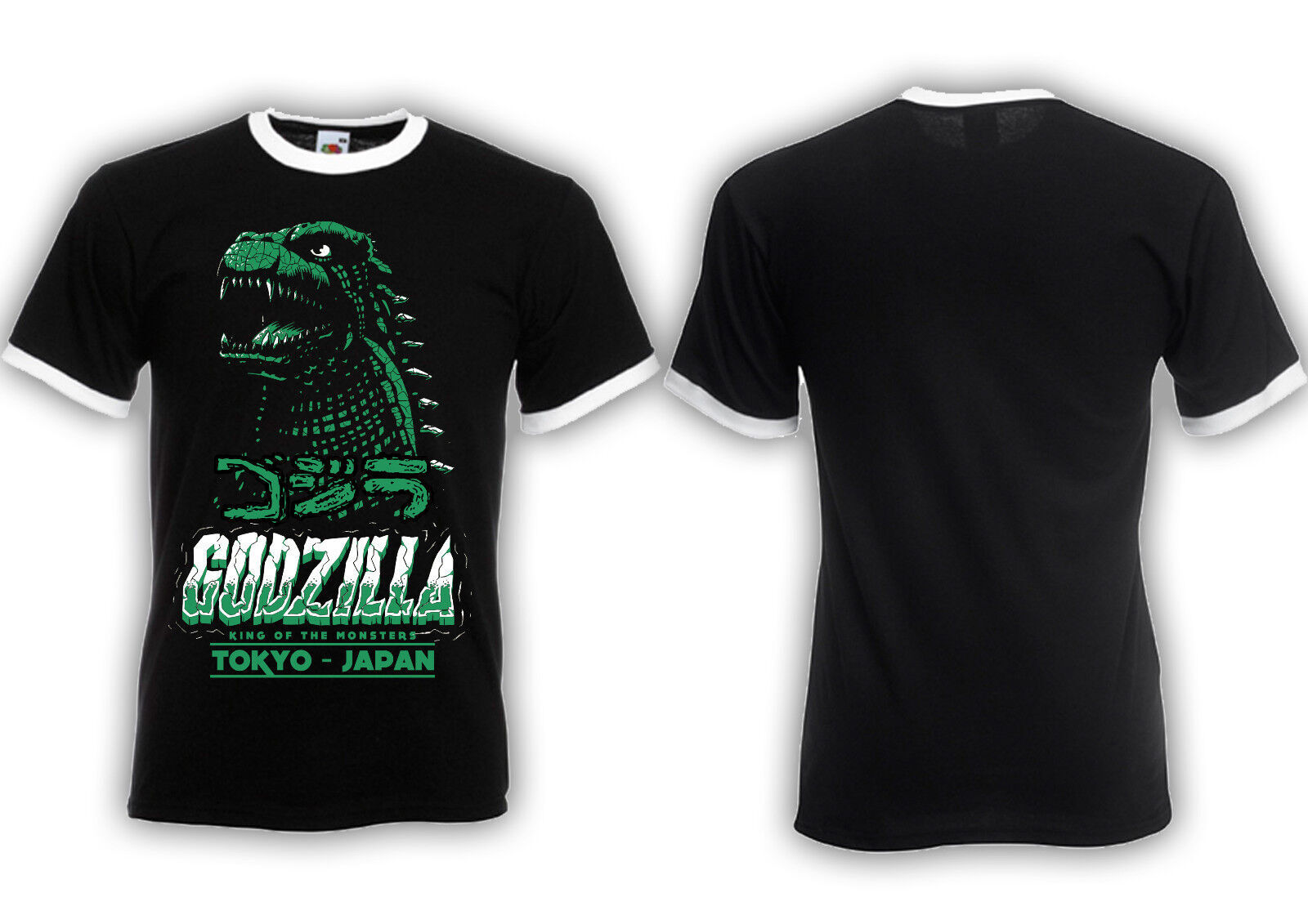 T Shirt Divertenti T-Shirt Uomo Godzilla Gojira Classic - Stampa Kanji  Giappone, Cotone Premium Maglietta Kanji Giapponese, image size:1600x1131