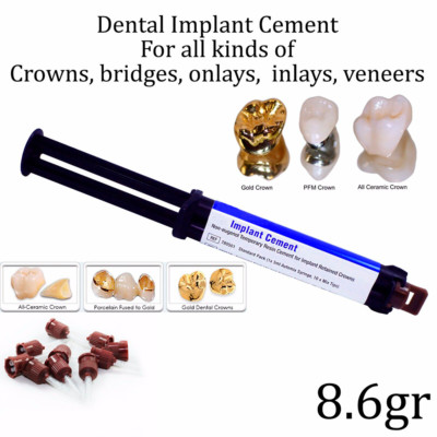 Temporary Dental Fixture Cement Crown Veneers Onlays Inlays Self Adhesive