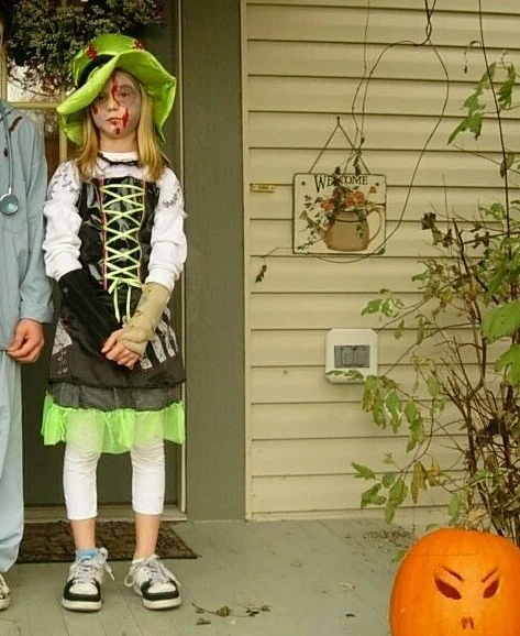 Disfraz de Monstruo Novia de Frankenstein Disfraz de Halloween de lujo para niño 7-8 Foto 2 de 4