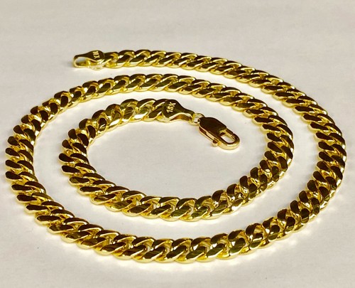 18k Solid Yellow Gold Miami Cuban Curb 