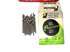 DR1100L) PRECISION, #35 Scr. Mach. DRILL BITS, HSS, Polished Flt., LEFT HAND CUT