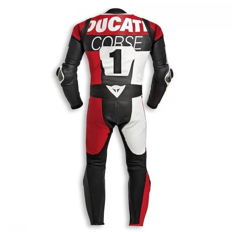 Ducati Corse New 1 And 2 Piece Motorbike Racing Motorcycle Cowhide Leather Suit - Image 2 of 4