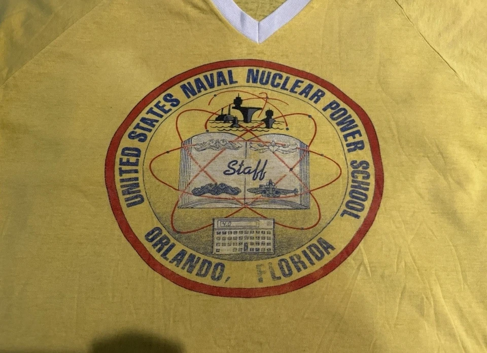 Винтажная футболка 70-е 80-е ВМС США школа ядерной энергетики Орландо размер XL - Изображение 2 из 4