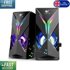 Multimedia 10W Speakers with Colorful LED - Perfect for Gaming & Movies