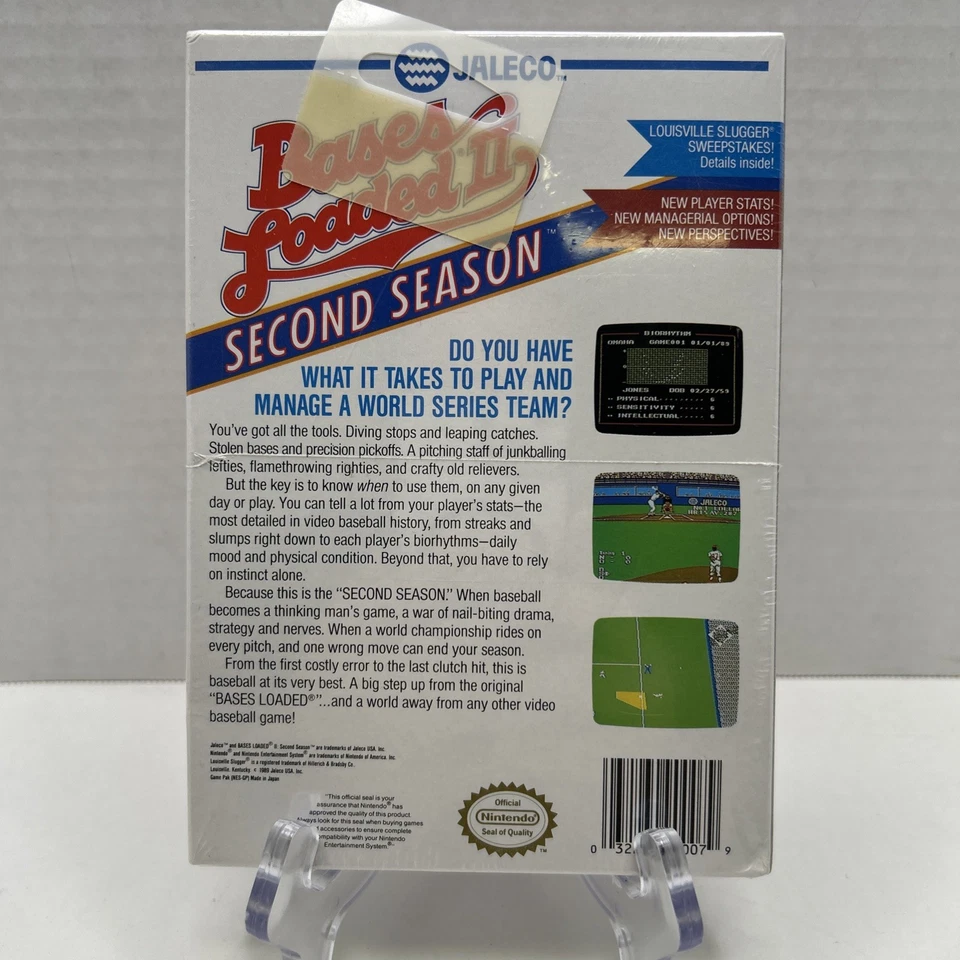 Bases Loaded 2 II Second Season (NES 1990) NEW SEALED Jaleco Baseball Nintendo - Image 2 of 4