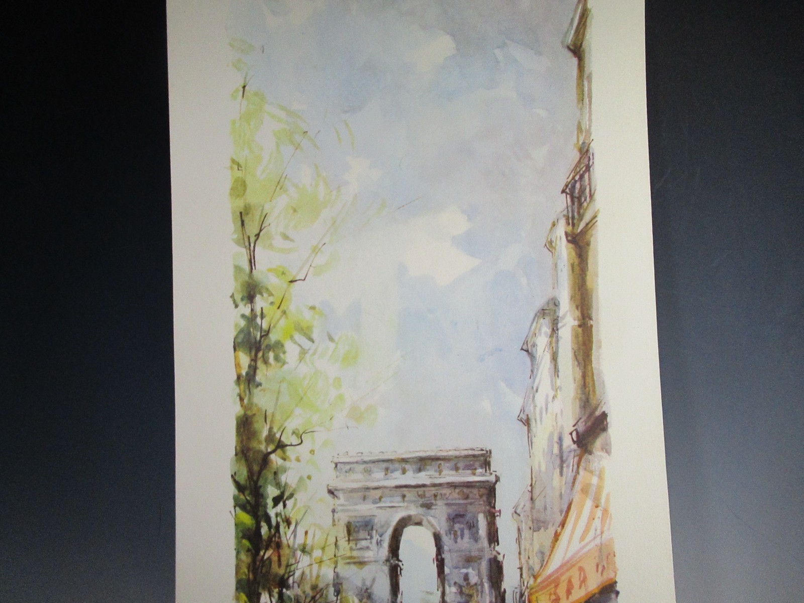Paris Street Lucien Delarue Signed Lithograph Print Notre Dame & L'Arc 506 & 507