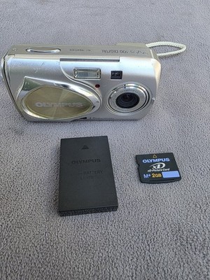 Olympus Stylus 400 Digital Camera W/ Battery& Memory Card,  No Charger (Read)