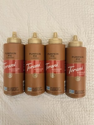Torani Pumpkin Pie Syrup for Coffee, Desserts & Baking | Pack of 4, 16.5 oz Ea.