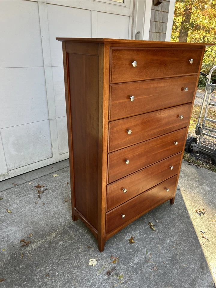 Thomasville Impressions Línea Coctelera Estilo Cereza 6 Cajones Tallboy Pecho Cape Cod Foto 2 de 4