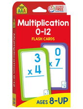 School Zone Multiplication 0-12 Flash Cards: 56 Math Cards, 3rd Grade, 4th Grade