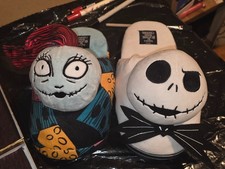 Disney Nightmare Before Christmas Slippers Jack Sally Size 11/12 rare