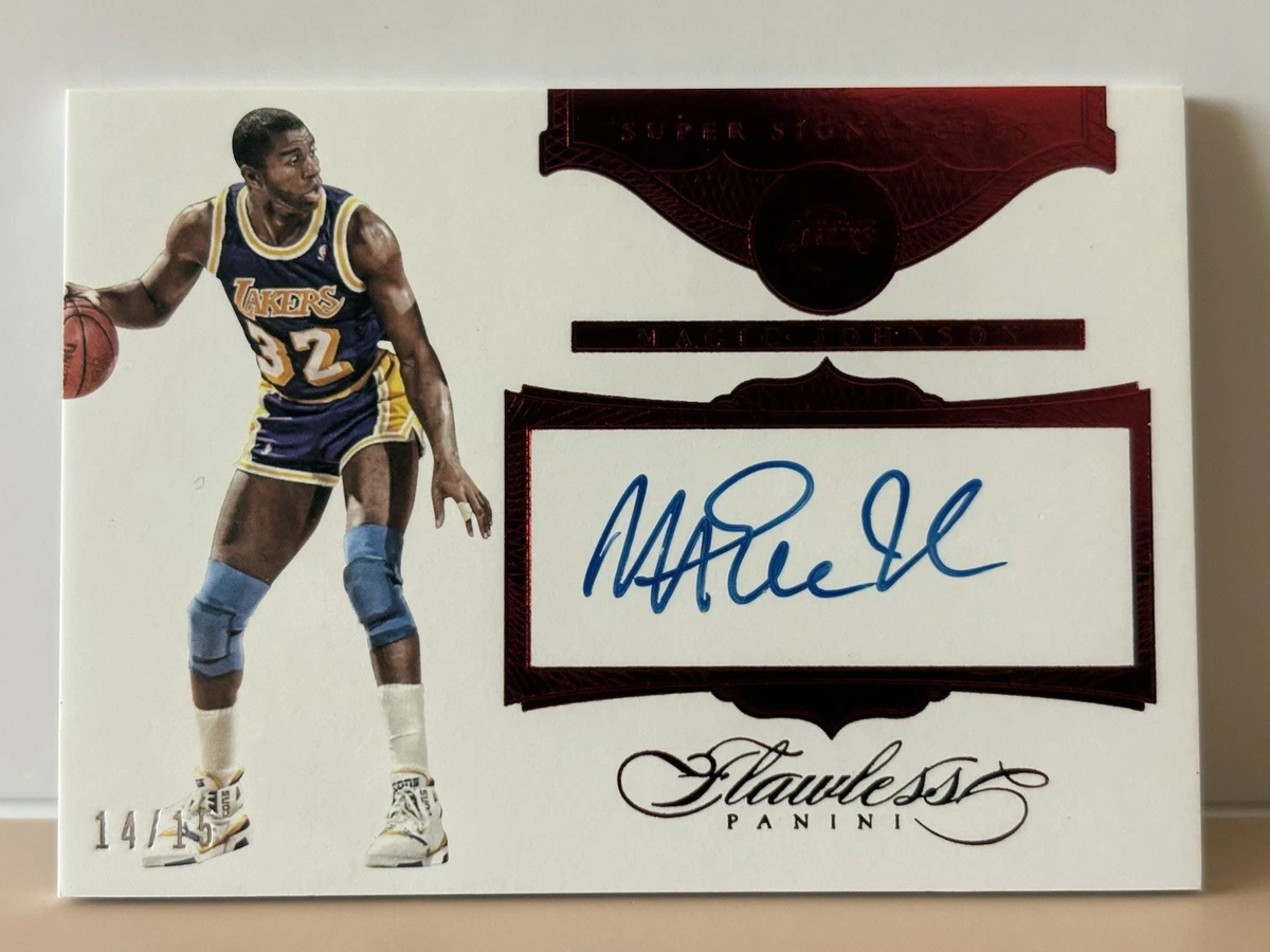 Panini Magic Johnson Basketball Autographed Sports Trading Cards