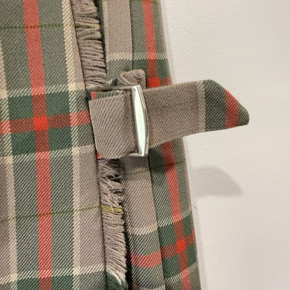 Falda escocesa vintage años 60 Fletcher Jones - para mujer 2 km tartán a cuadros pura lana nueva. Foto 3 de 4