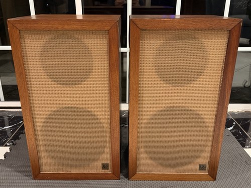 Pair Rare Acoustic Research AR1 AR-1 Speakers Cabinets w Altec 755A Loudspeakers