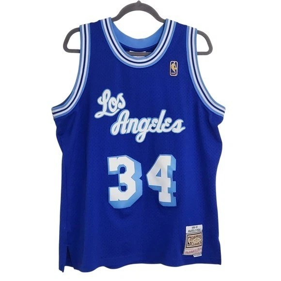 Maillot NBA Mitchell & Ness Shaquille O'Neal - Los Angeles Lakers - Taille XL - Bleu - Neuf Authentique