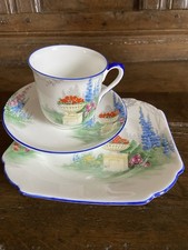 Vintage Shelley Garden Urn Tea Cup Trio 