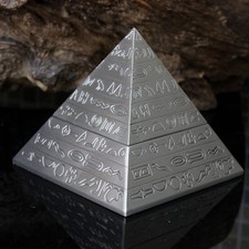 Pyramid Jewelry Box Engraved Pattern Tin Alloy Jewelry Box Gift Idea