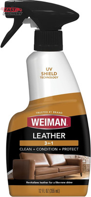 Weiman Leather Cleaner and Conditioner for Furniture - Cleans Conditions and Res