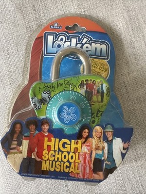 Disney High School Musical Lock'em Combination Padlock Lock 2008 Locker Elmer's