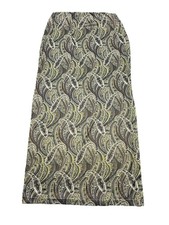 VTG Paisley Pull On Slit Midi Skirt Size 11 Boho Hippie 90s Y2K Festival Hipster