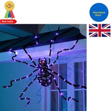 Outdoor Riesenspinne mit verstellbaren Beinen & lila Lichtern - Halloween Must-Have