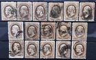 US Stamp Collection 1882 10c Jefferson Lot of 16 Scott # 209 Used