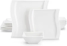 MALACASA Ivory White Dinnerware Set, 12 12 Piece(Service for 4), 