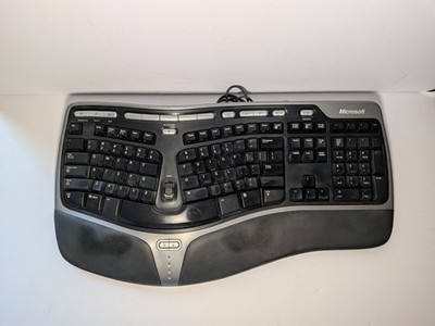 Microsoft Natural Ergonomic Keyboard 4000 V1.0 KU-0462 Black Wired USB Tested