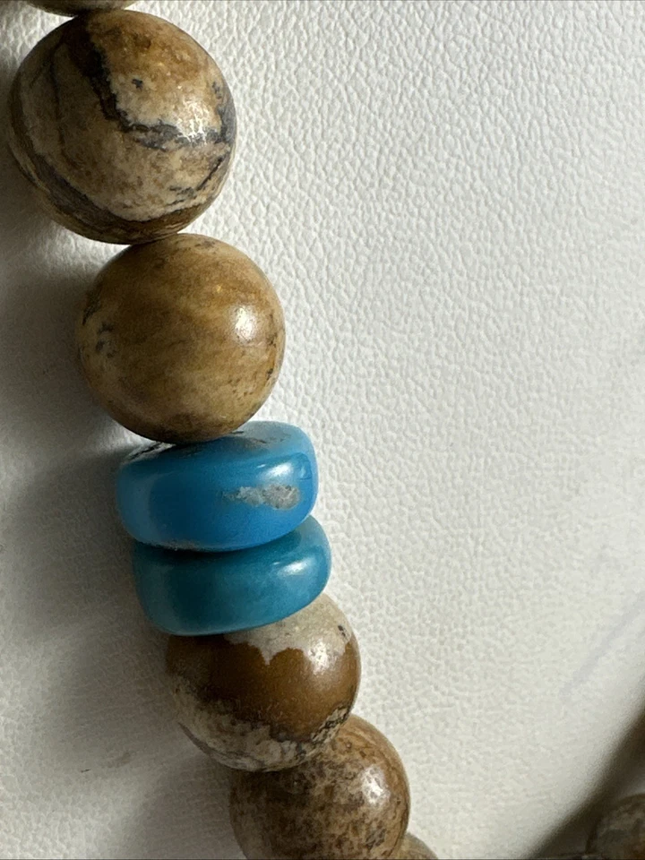 Jay King Necklace sterling silver turquoise and Jasper 20 inches - Image 3 of 4