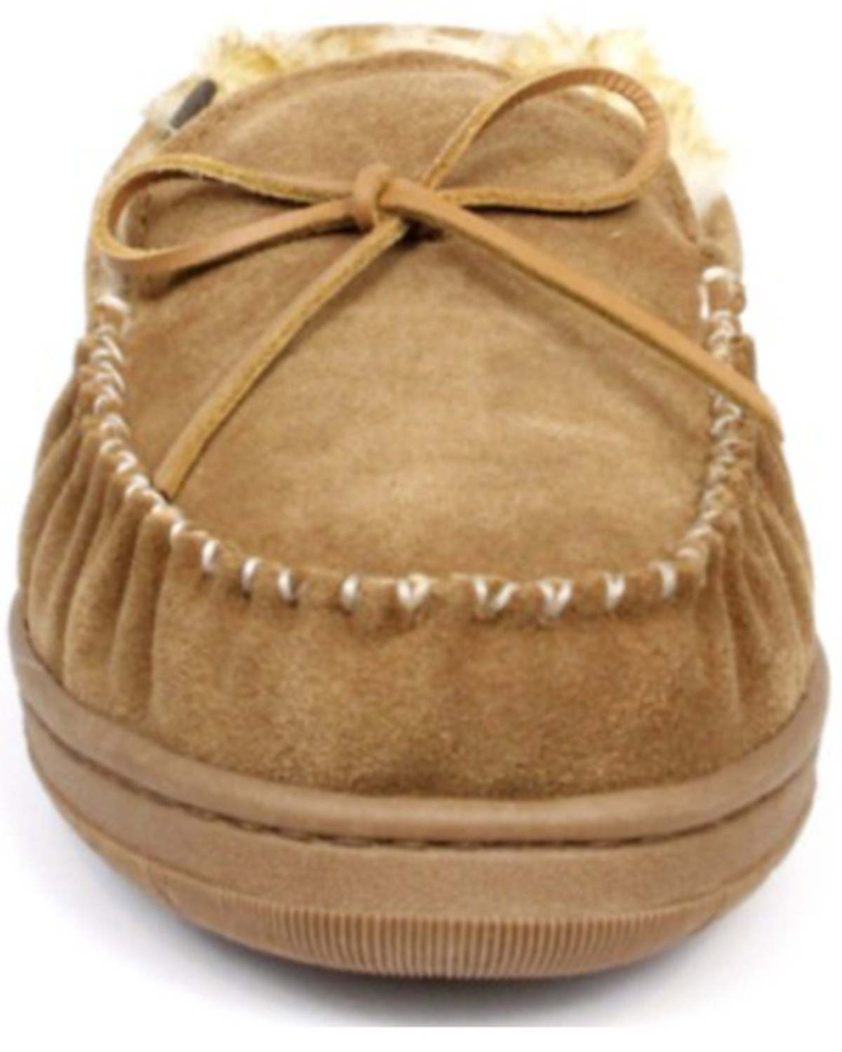 Superlamb Men's Shearling Slippers - Moc Toe Medium Brown 8 EEE