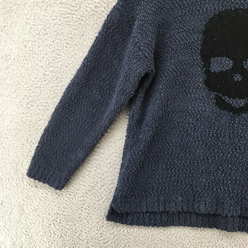 Suéter Pullover Bobeau Mujer XL Azul Manga Larga Cuello Redondo Estampado Calavera Informal Foto 3 de 4