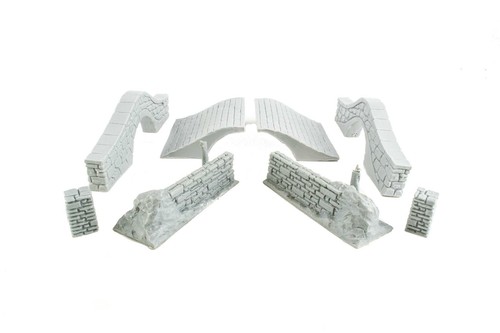 WWG Battle Bocage Short Wall Hedgerows, Pillars & Bridge Set – 28mm WW2 Terrain - Picture 6 of 8