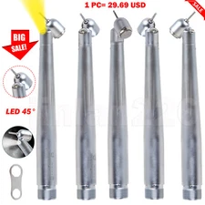 Dental 45 Degree Surgical High Speed Handpiece Led E-generator Push Button 2Hole