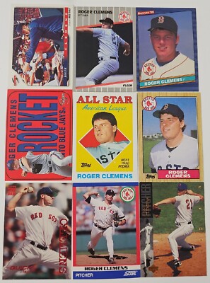 Roger Clemens 19 card lot Boston Red Sox