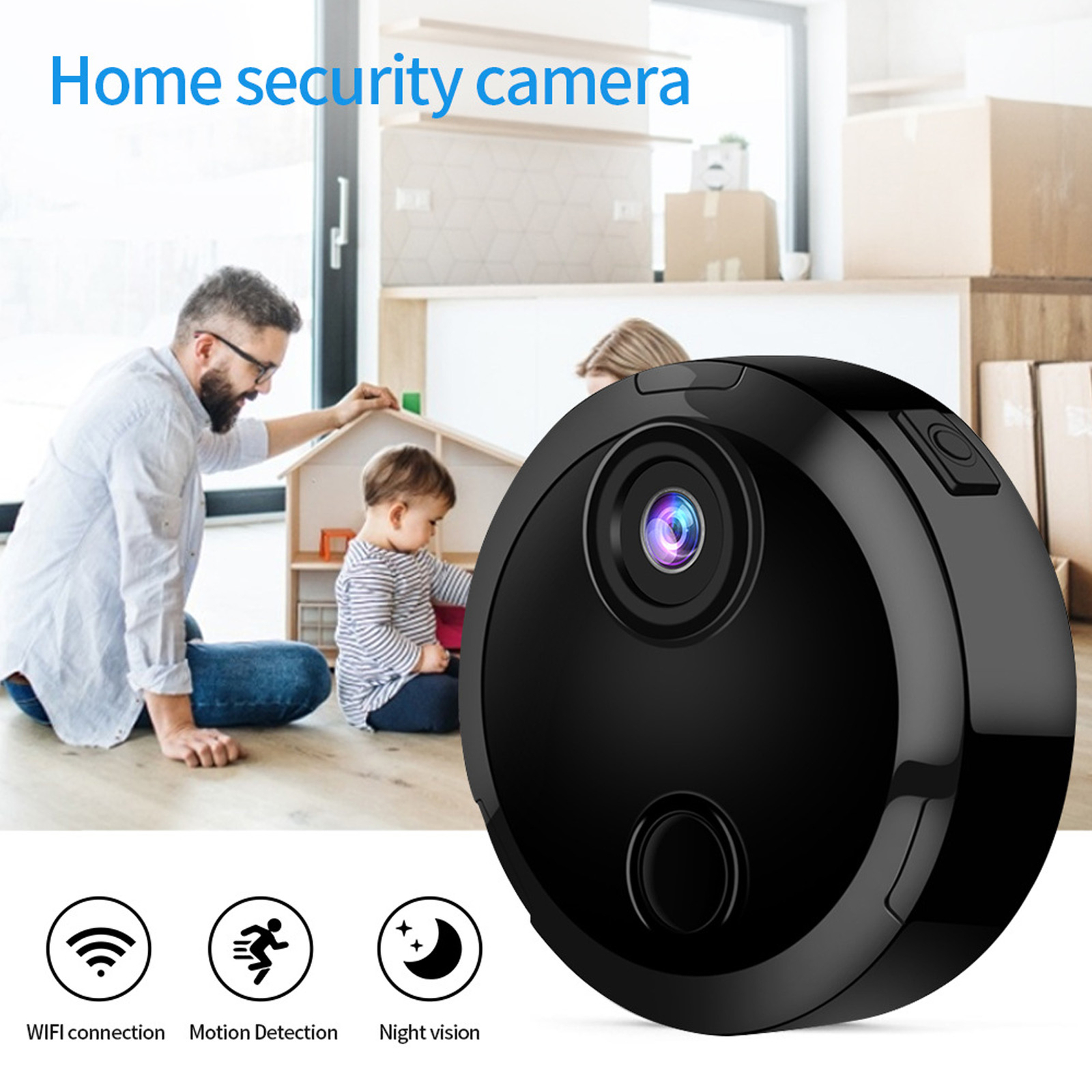 Security Camera 4K 1080P AI Motion Detection 140° Wide Angle WiFi Wireless Hot-image