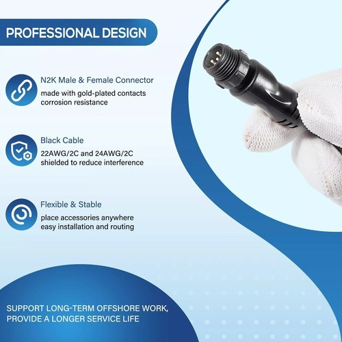 For NMEA 2000 (N2K) 1 Meter (3ft 3 inches) Backbone Drop or Extension Cable - Bild 6 von 13