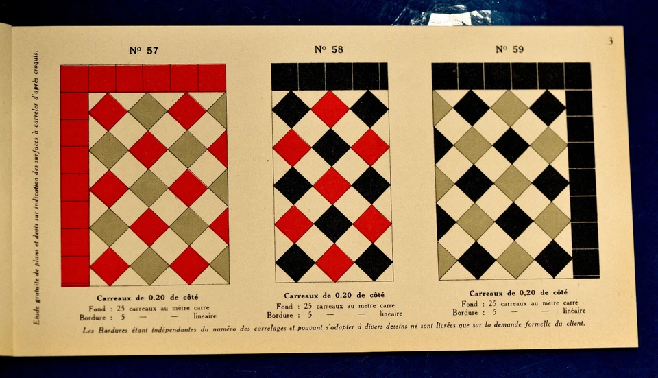 "Catalogue Manufacture de Carreaux en ciment comprimé" J. ROMANS, usine de Lyon  - Photo 3/4