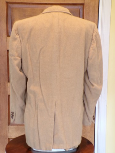 Barrister 100% Camel Hair Blazer Mens Vintage Lined Tan Brown - Picture 7 of 17