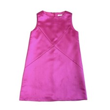 Natty Girl's Cross Diagonals Shift Dress in Fuchsia 8 Years