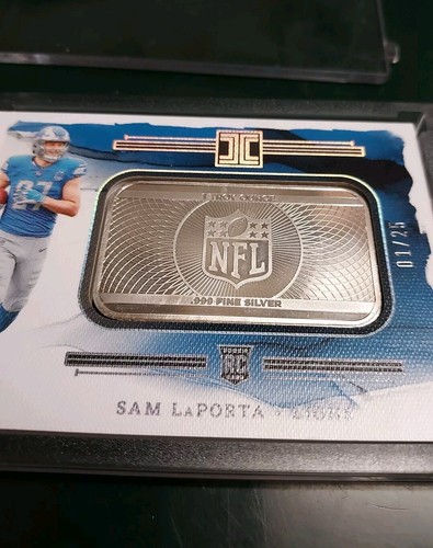 2023 Panini Impeccable Sam LaPorta Detroit Lions SP Rookie NFL Silver Bar #01/25 - Picture 5 of 5