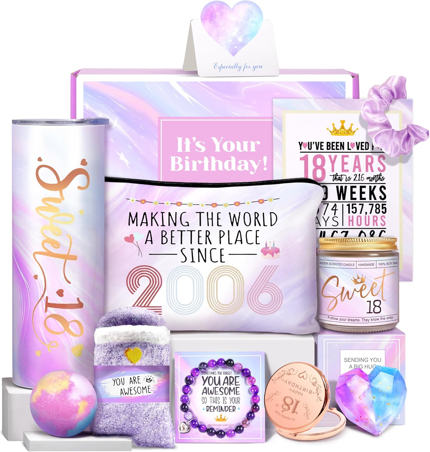 18Th Birthday Gifts for Girls, 18 Year Old Girl Birthday Gifts, Happy 18Th Birth